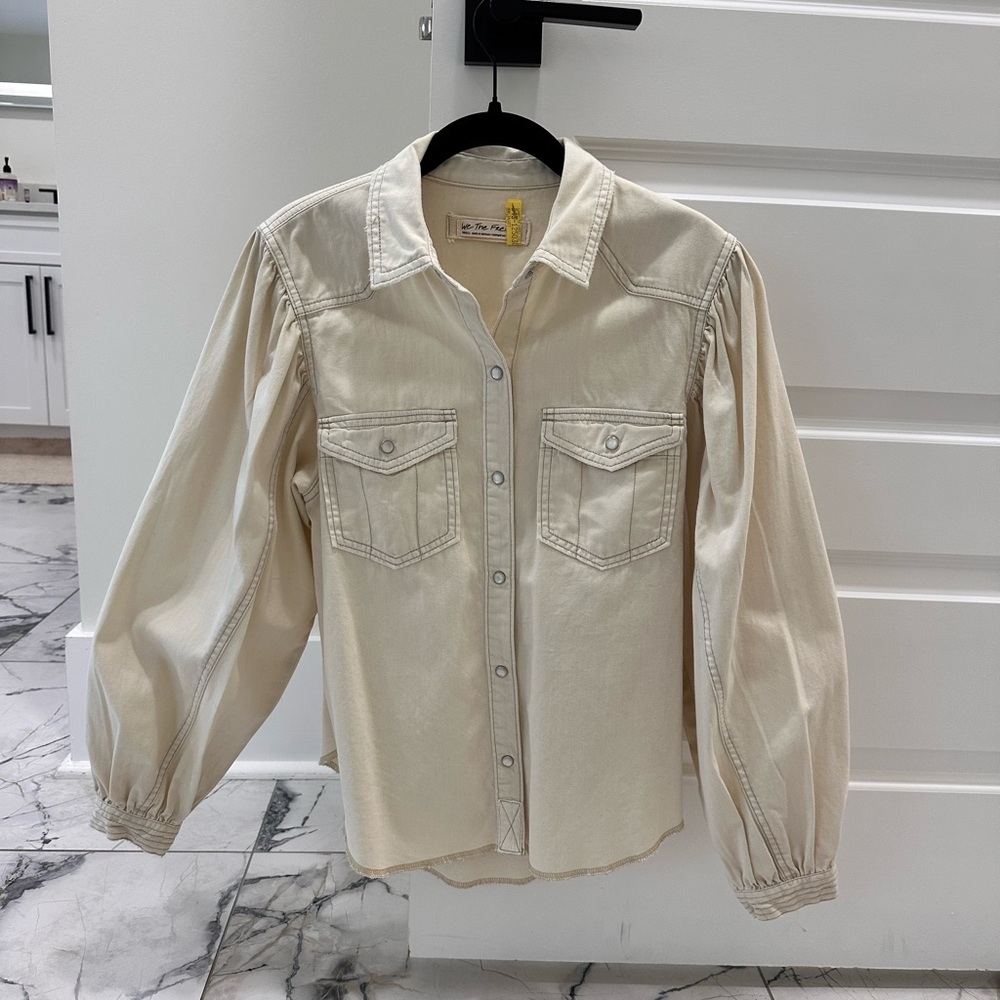 We The Free Cream Button Down Shirt